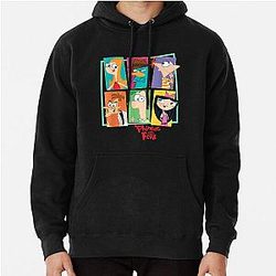 Disney Phineas Ferb Character Collage Pullover Hoodie