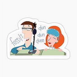 Fossils Phineas and Ferb Sticker