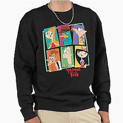 Disney Phineas Ferb Character Collage Sweatshirt