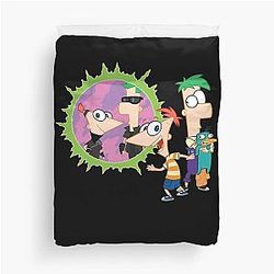 Phineas and Ferb Love You Fans Funny Duvet Cover