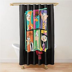 Disney Phineas and Ferb Character Shower Curtain