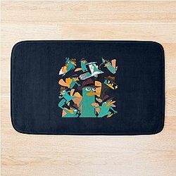 Phineas and Ferb Perry the Platypus Collage Design Bath Mat