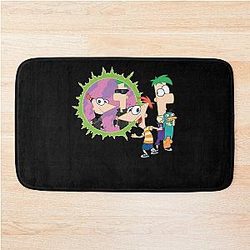 Phineas and Ferb Love You Fans Funny Bath Mat