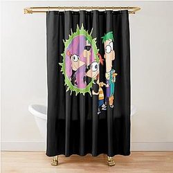 Phineas and Ferb Love You Fans Funny Shower Curtain