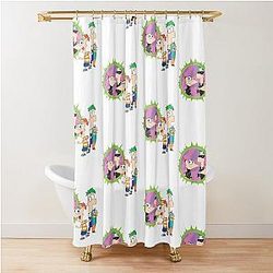Phineas and Ferb Love You Shower Curtain