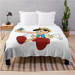 Pinocchio Throw Blanket