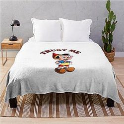 Pinocchio Trust Me Throw Blanket