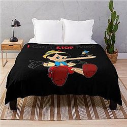 I Can Stop Lying Pinocchio Throw Blanket