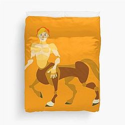 Cartoon Centaur Pinocchio Looks Suspiciously Duvet Cover 
 Becomes:
 
Cartoon Centaur Pinocchio Looks Duvet Cover