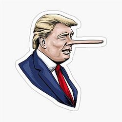Donald Trump Is A Liar Pinocchio Sticker
