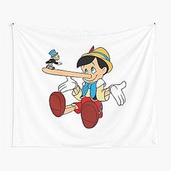 Jiminy Cricket is angry with Pinocchio Tapestry