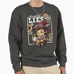 Pinocchio Steampunk Everybody Lies Pullover Sweatshirt