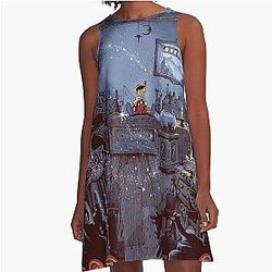 Pinocchio 1940 Poster A Line Dress