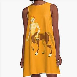 Cartoon Centaur Pinocchio Looks A Line Dress