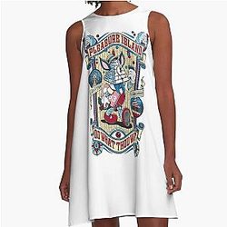 Pleasure Island Dark Gothic A-Line Dress
