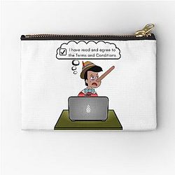 Pinocchio Terms and Condition Zipper Pouch