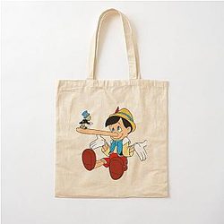 Jiminy Cricket irritated Pinocchio Cotton Tote Bag