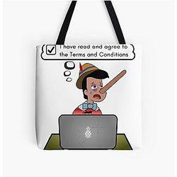 Pinocchio All Over Print Tote Bag