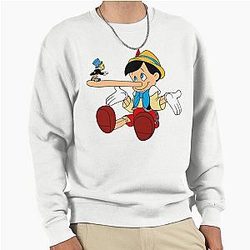 Jiminy Cricket is angry with Pinocchio Pullover Sweatshirt