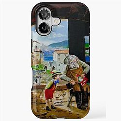 Pinocchio and Geppo iPhone Tough Case