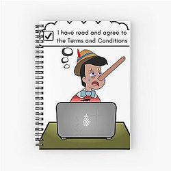 Pinocchio Terms and Condition Spiral Notebook