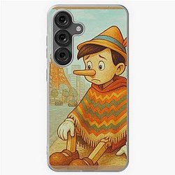 Pinocchio wearing a poncho in Tokyo RM Mono inspired Samsung Galaxy Soft Case