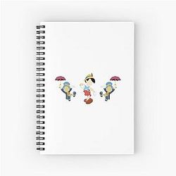 Pinocchio & Jiminy Cricket Spiral Notebook