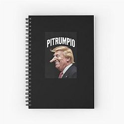 Pit Trump Cartoon Spiral Notebook
