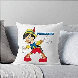 Pinocchio Cartoon Funny Throw Pillow