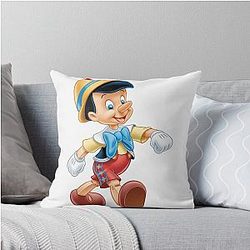 Happy Pinocchio Throw Pillow