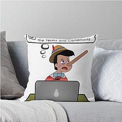 Pinocchio Terms and Condition Throw Pillow