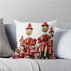 Pinocchio Wooden Marionettes Dolls Throw Pillow