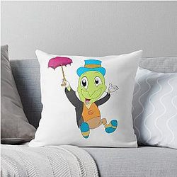 Jiminy Cricket Pinocchio's conscience Throw Pillow
