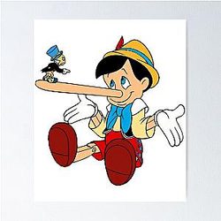 Jiminy Cricket angry with Pinocchio Poster