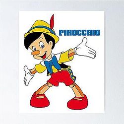Pinocchio Cartoon Funny Movie Poster