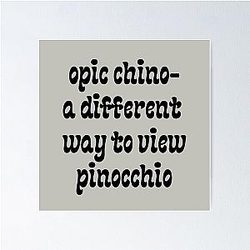 Funny Pinocchio Stickers Poster