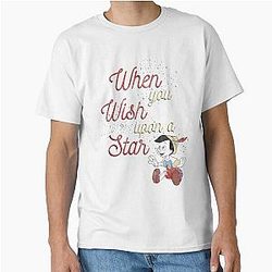 Pinocchio When You Wish A Star Classic T Shirt