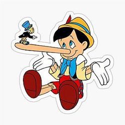 Jiminy Cricket angry with Pinocchio sticker