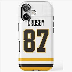 Pittsburgh Penguins Sidney Crosby Away Jersey Back Phone Case for iPhone Tough Case