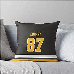 Pittsburgh Penguins Sidney Crosby Home Jersey Phone Case Throw Pillow