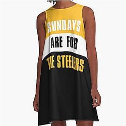 Sundays are for The Steelers Pittsburgh Steelers A-Line Dress
