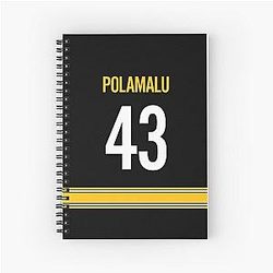 Troy Polamalu Pittsburgh Steelers Spiral Notebook