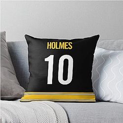 Santonio Holmes - Pittsburgh Steelers Throw Pillow 
becomes: 
Santonio Holmes Pittsburgh Steelers Throw Pillow
