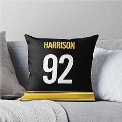James Harrison Pittsburgh Steelers Throw Pillow