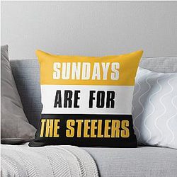 Sundays are for the Pittsburgh Steelers Throw Pillow