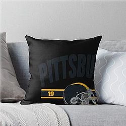 Art and Pittsburgh Steelers Throw Pillow