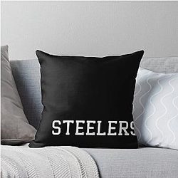 Art and Pittsburgh Steelers Throw Pillow