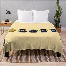 Pittsburgh Steelers Jersey History Throw Blanket