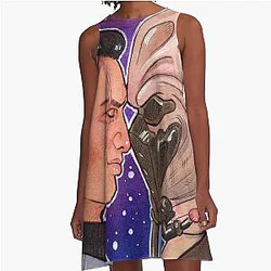 Star Wars the Clone Wars Plo Koon and Commander Wolffe Hong Kong A-Line Dress