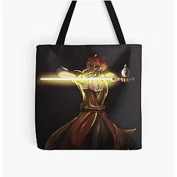 Plo Koon Yellow Lightsaber Tote Bag